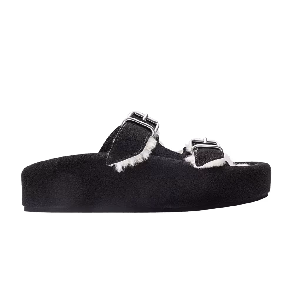MM6 Maison Margiela Women's Shearling Sandal Black