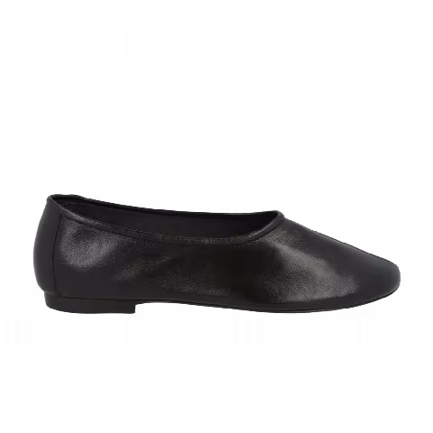 BY FAR Wmns Prudence Leather Flat 'Black'