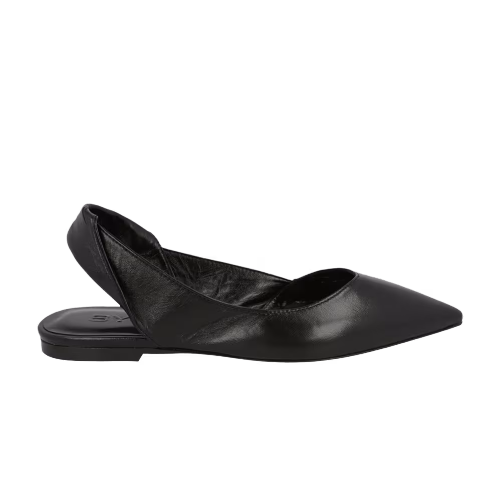 BY FAR Women's Yasha Leather Flat Black