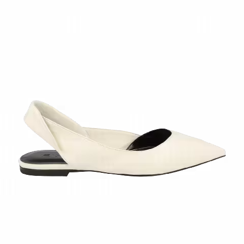 BY FAR Wmns Yasha Leather Flat 'White'
