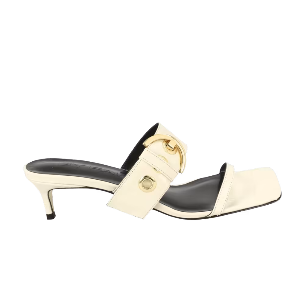 BY FAR Women's Bettina Croc Embossed Mule White