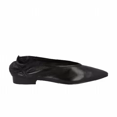 BY FAR Wmns Carre Leather Flat 'Black'