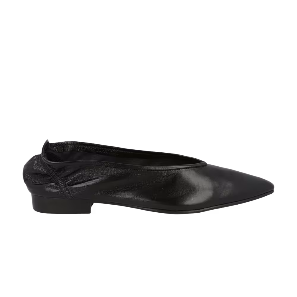 BY FAR Women's Carre Leather Flat Black