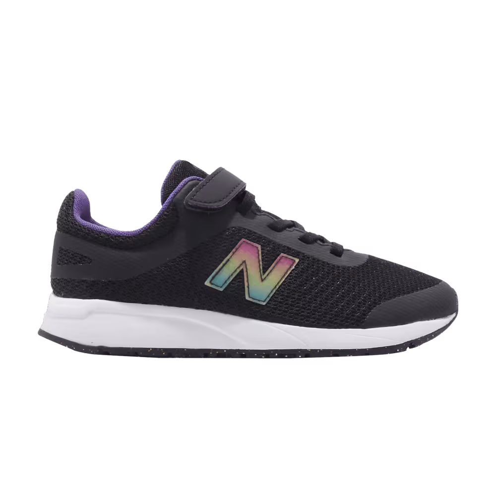New Balance 455 Wide Kids Black Purple White