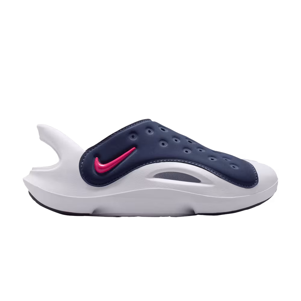 Nike Aqua Swoosh Sandal PS Midnight Navy Rush Pink