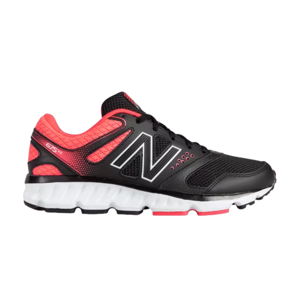 New Balance Women's 675v2 Wide Black Neon Pink