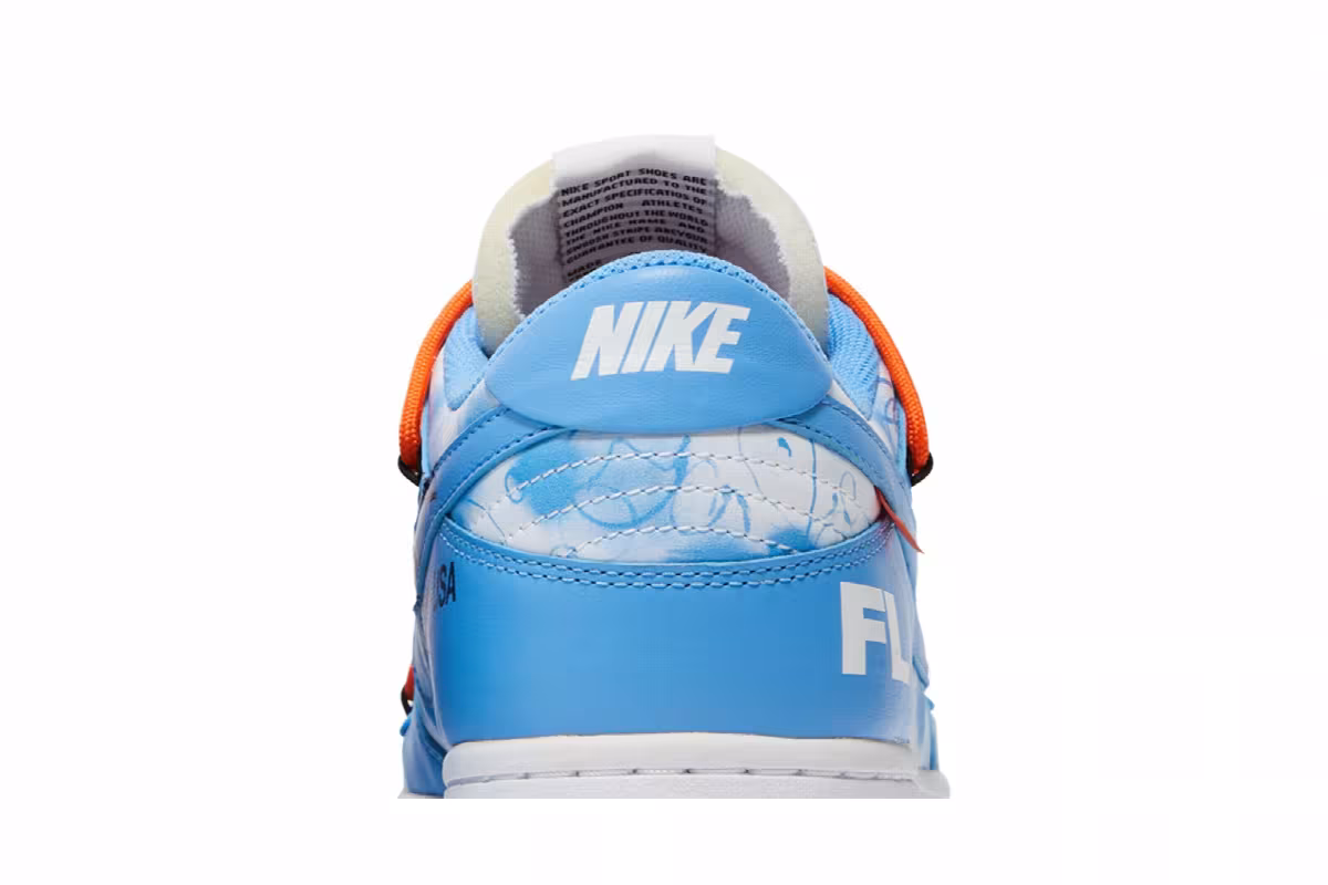 Off-White x Futura x Nike Dunk Low UNC, view 8
