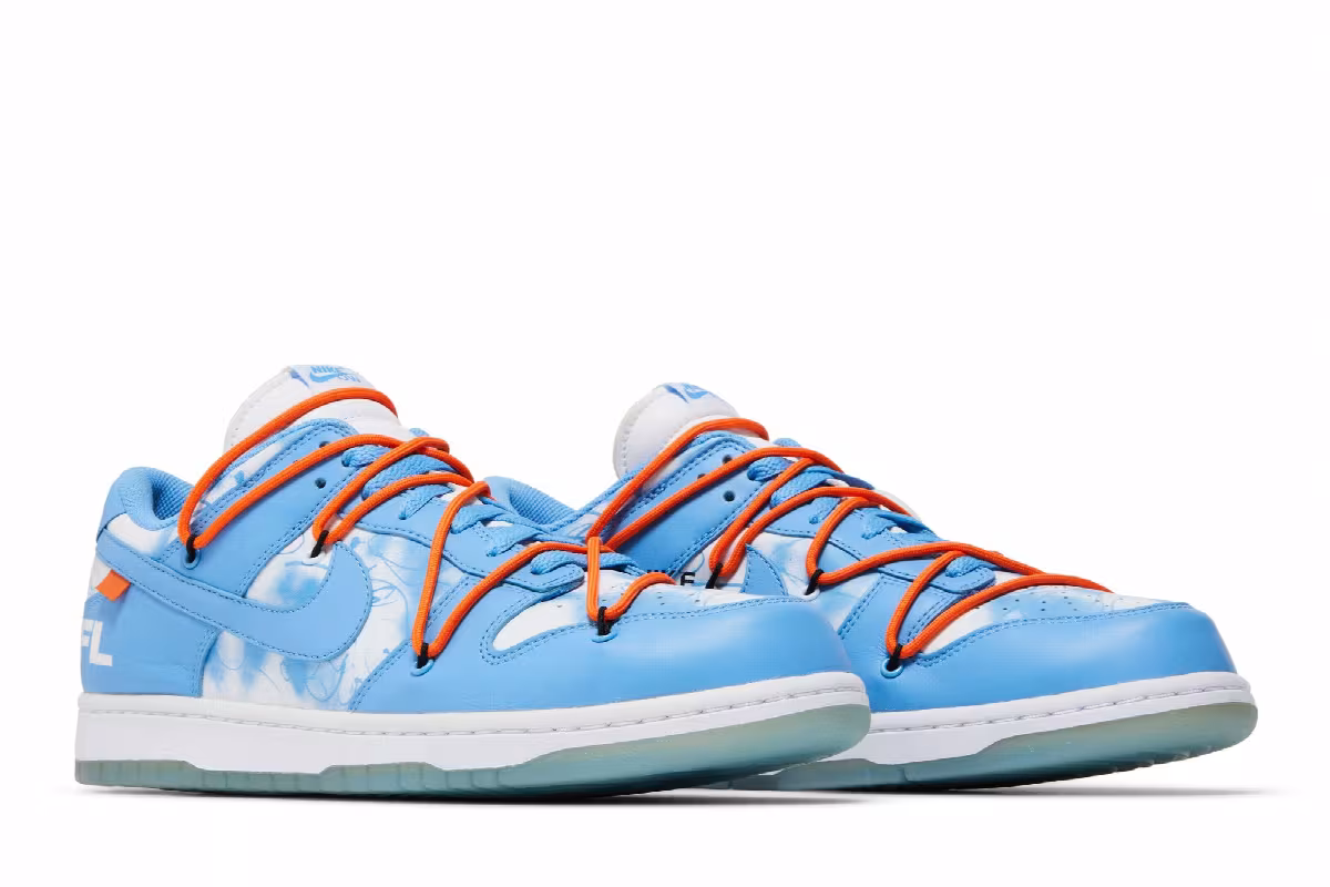 Off-White x Futura x Nike Dunk Low UNC, view 9
