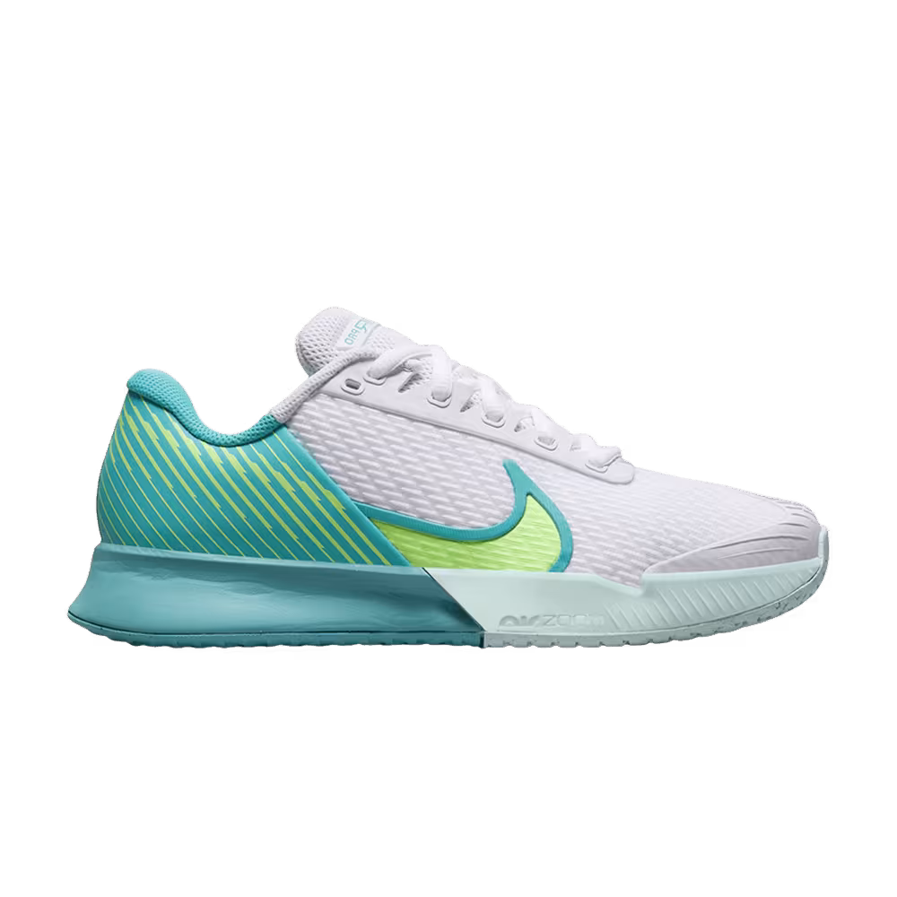 Women's NikeCourt Air Zoom Vapor Pro 2 HC Wide White Teal Nebula