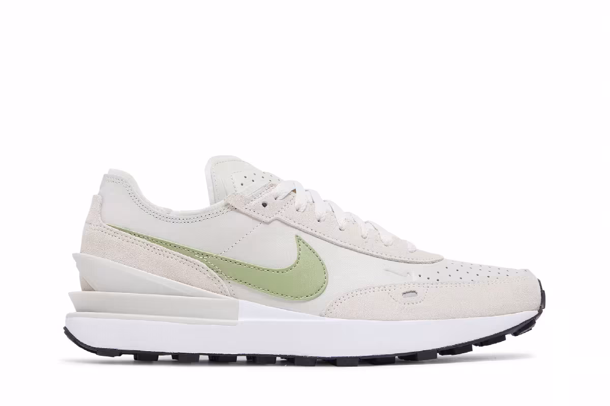Nike Waffle One Leather Light Bone Oil Green, view 2