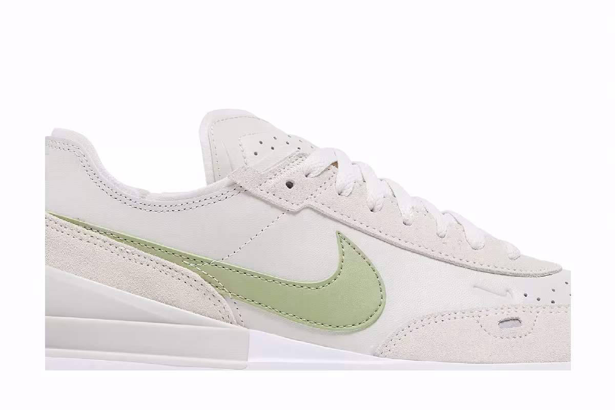 Nike Waffle One Leather Light Bone Oil Green, view 3