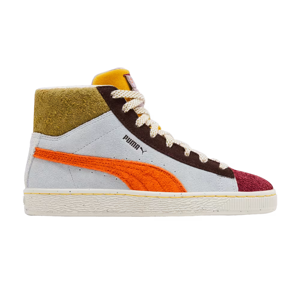 Puma lemlem x Women's Suede Mid Icy Blue Cayenne Pepper