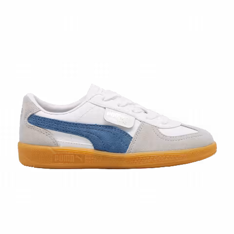 Puma Palermo Leather Little Kid 'White Blue Horizon Gum'