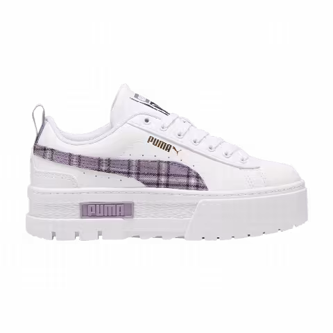 Puma Mayze Winter Big Kid 'Tartan Formstrip - White Pale Plum'