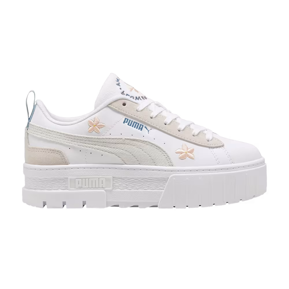 Puma Women's Mayze Floral Embroidery - White Vapor Grey