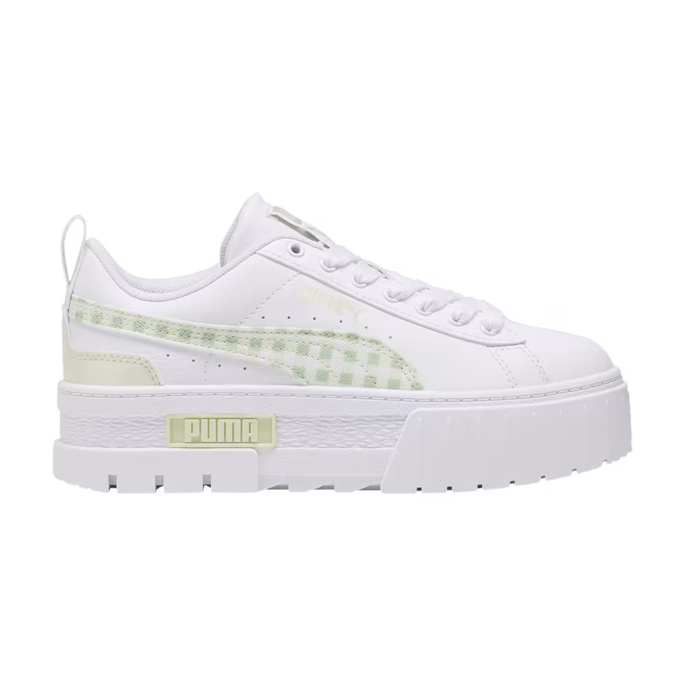 Puma Mayze Big Kid Gingham Cozy - Green Illusion