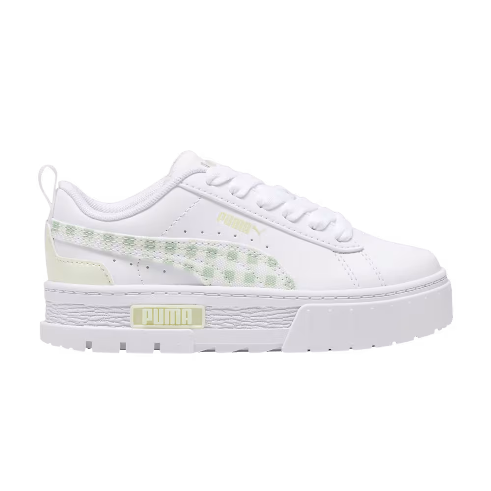 Puma Mayze Little Kid Gingham Cozy - Green Illusion