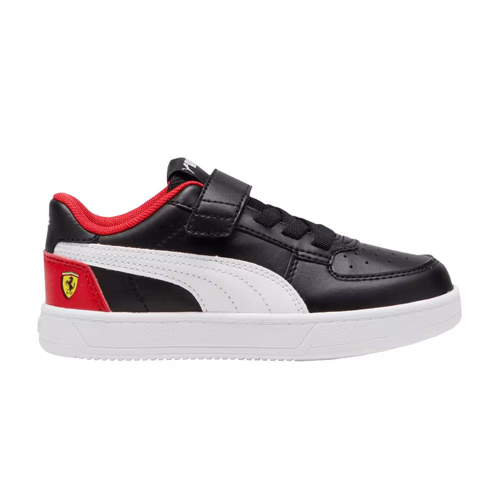 Scuderia Ferrari x Puma Caven 2.0 Little Kid Black Rosso Corsa