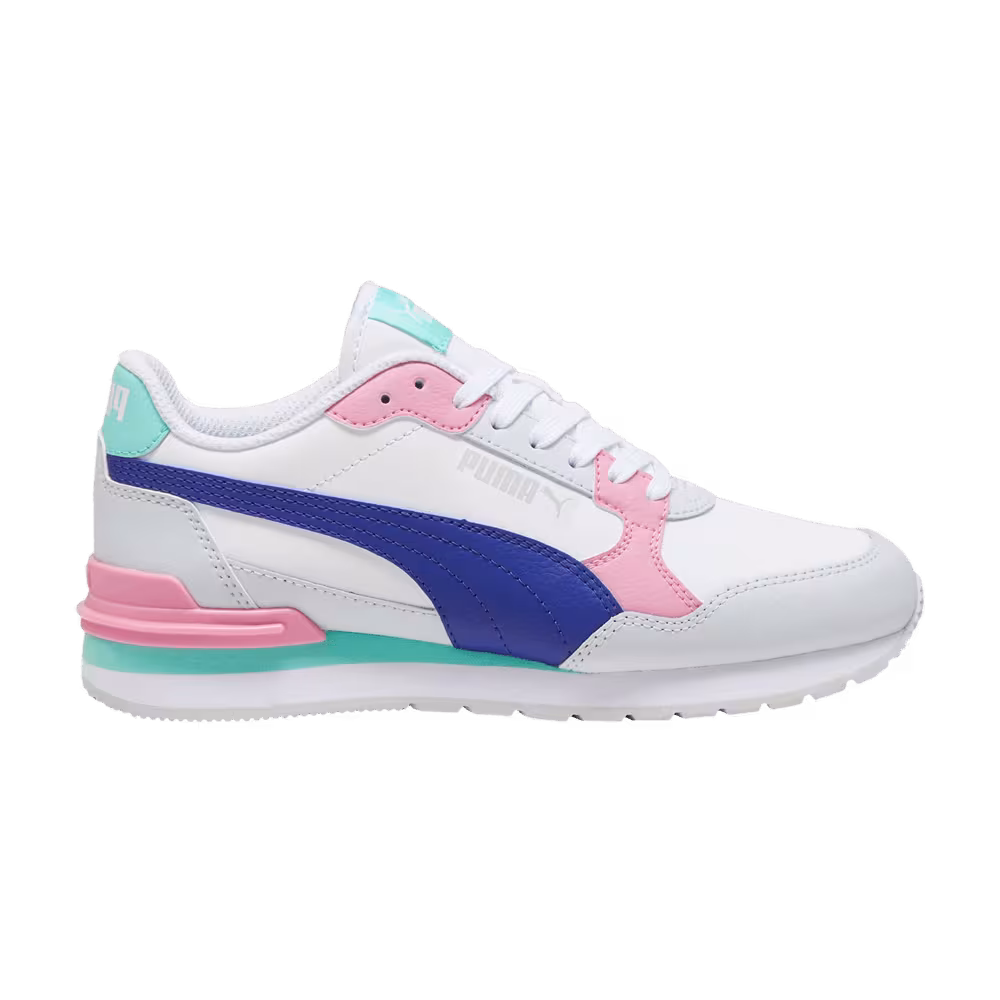 Puma ST Runner v4 Leather Big Kid White Lapis Lazuli Mint