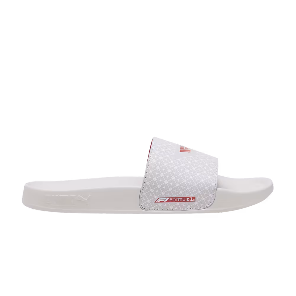 Formula 1 x Puma Leadcat 2.0 Slide White Pop Red
