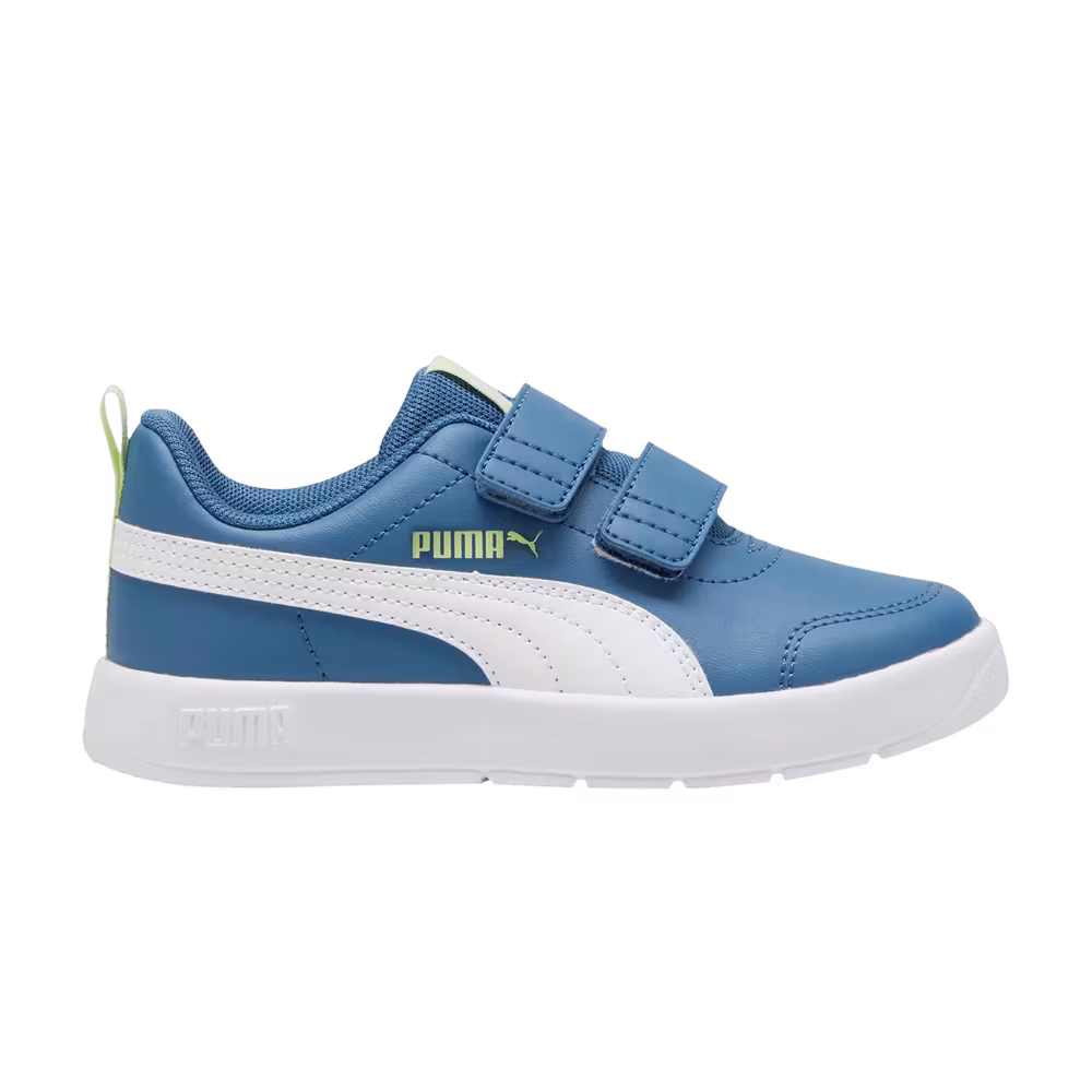 Puma Courtflex V3 V Little Kid Blue Horizon White