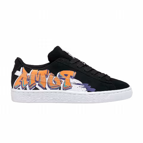 Puma Suede Street Art Jr 'Black Vibrant Orange'