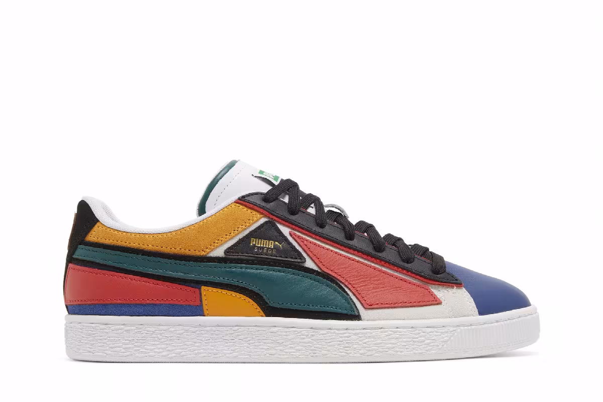 Puma Suede Layers - Blazing Blue Varsity Green, view 2