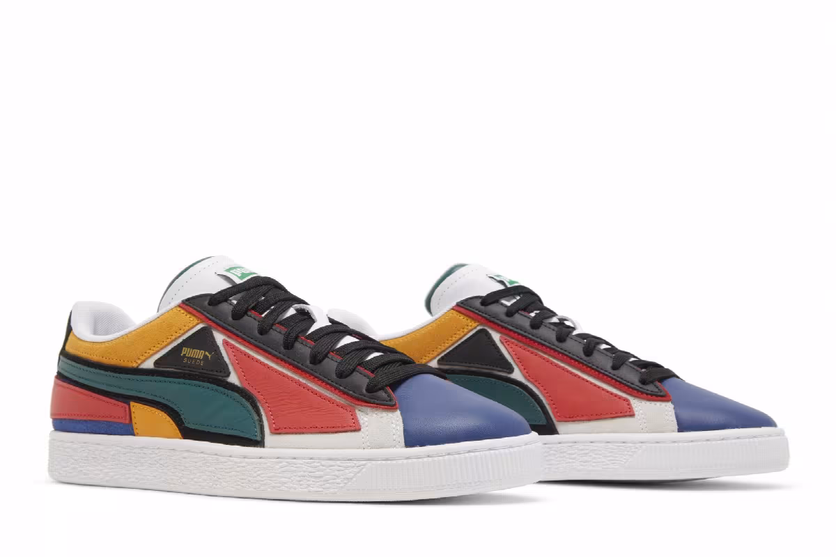 Puma Suede Layers - Blazing Blue Varsity Green, view 9