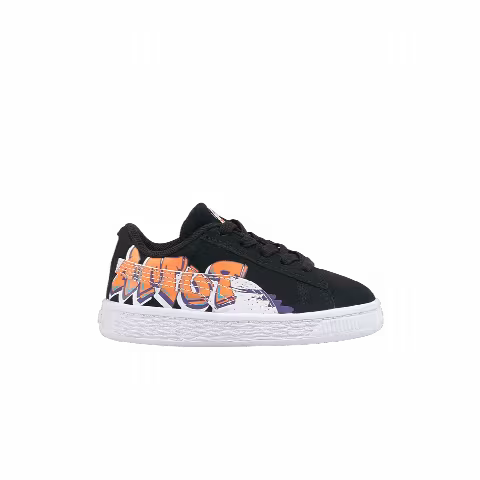 Puma Suede Street Art Infant 'Black Vibrant Orange'