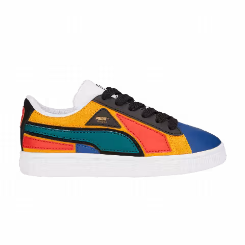 Puma Suede Little Kid 'Layers - Blazing Blue Varsity Green'