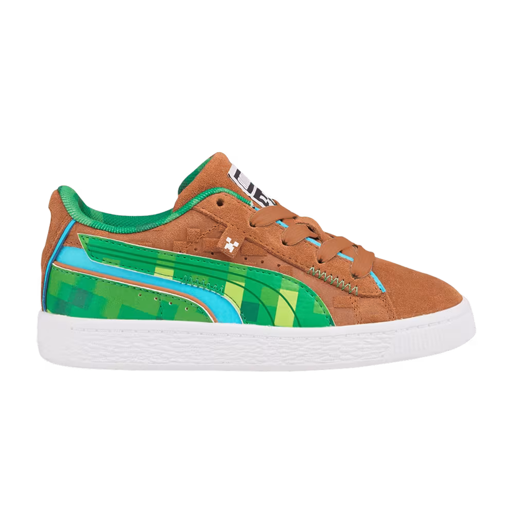 Minecraft x Puma Suede Little Kid Grass Block