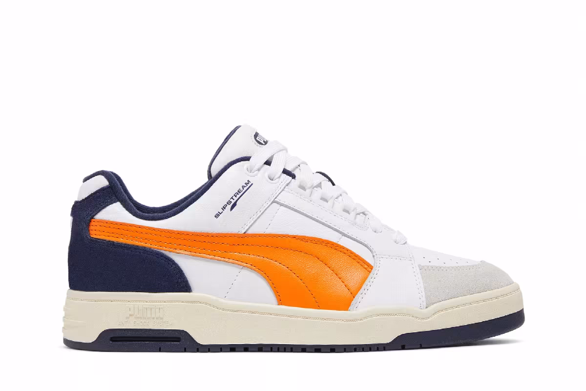 Puma Slipstream Lo White Vibrant Orange, view 2