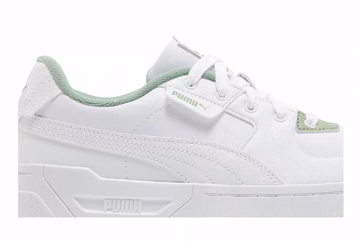 Puma Women's Cali Dream Terry White Dusty Green, view 3