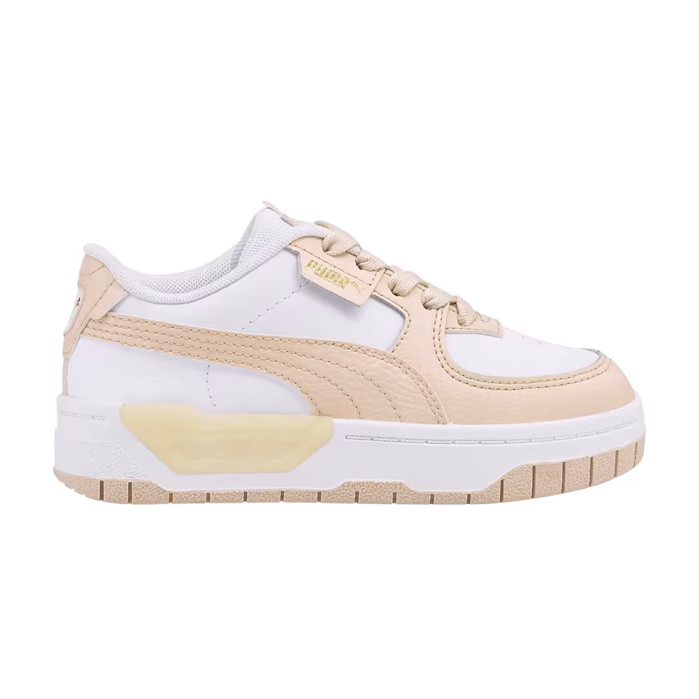 Puma Cali Dream Leather Little Kid White Shifting Sand
