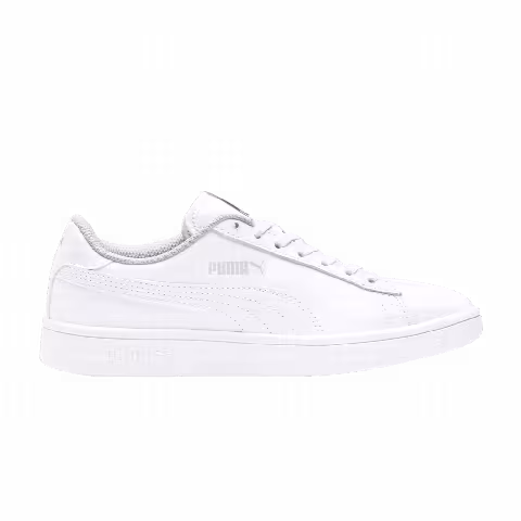 Puma Smash v2 Leather Big Kid 'Triple White'