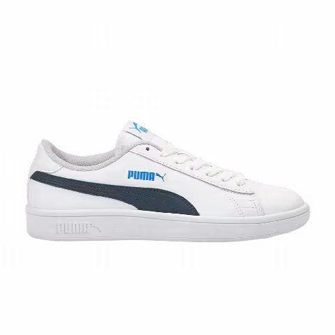 Puma Smash v2 Leather Big Kid 'White Intense Blue'