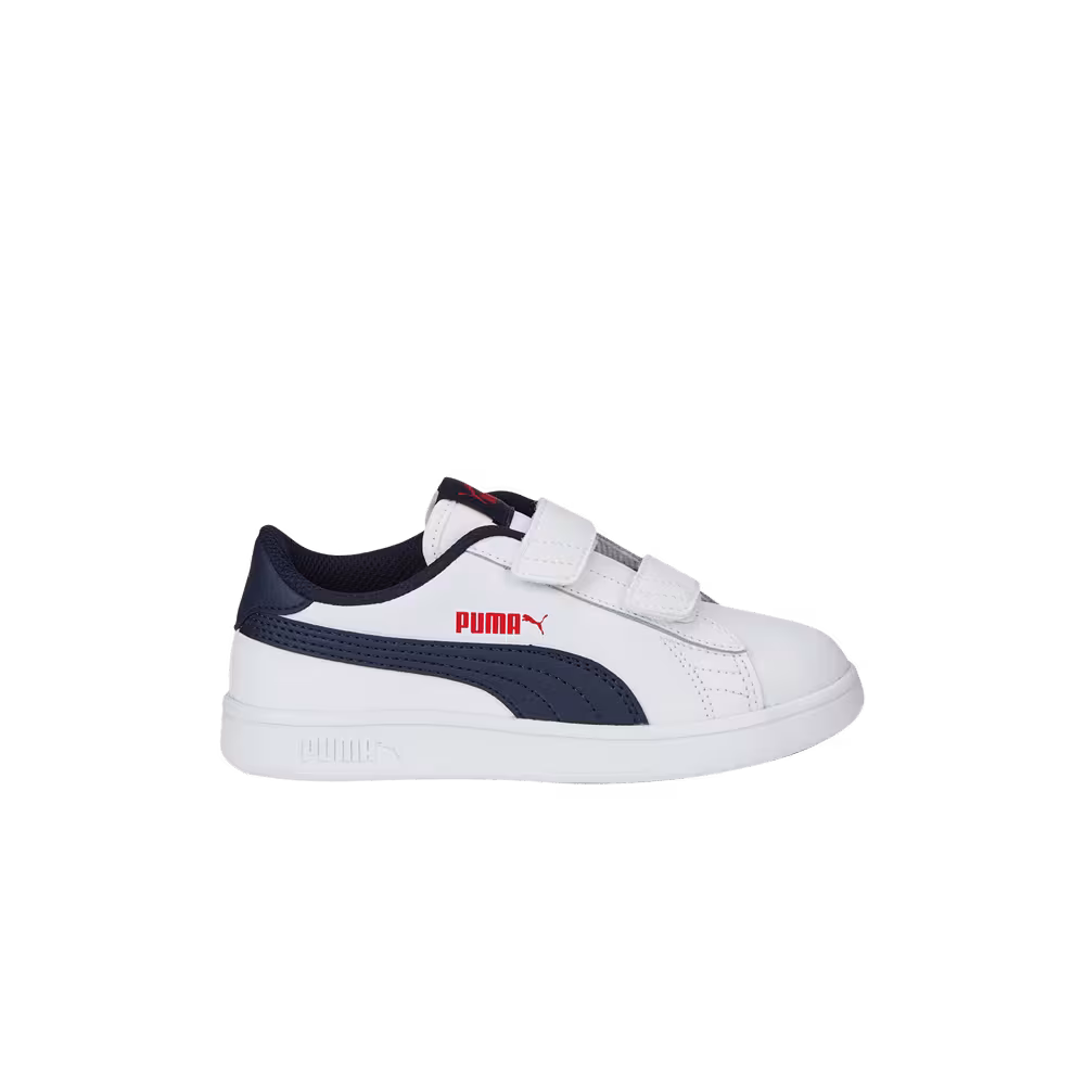 Puma Smash v2 Leather Little Kid White Peacoat