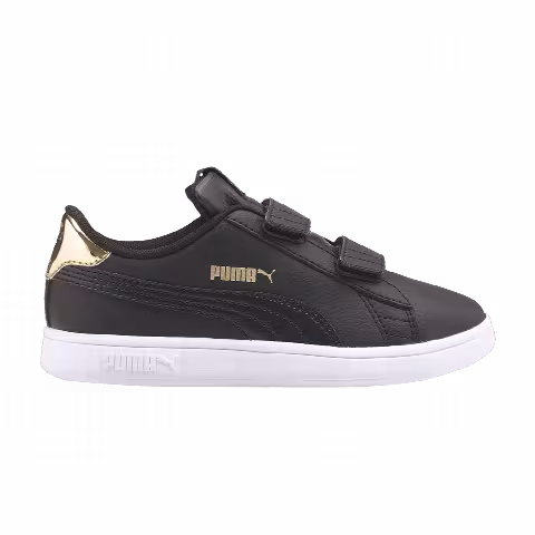 Puma Smash v2 Little Kid 'Mirror Metallic - Black Team Gold'