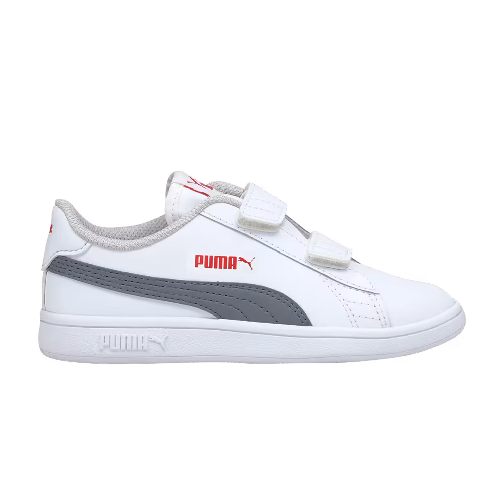 Puma Smash v2 Leather Little Kid White Flint Stone