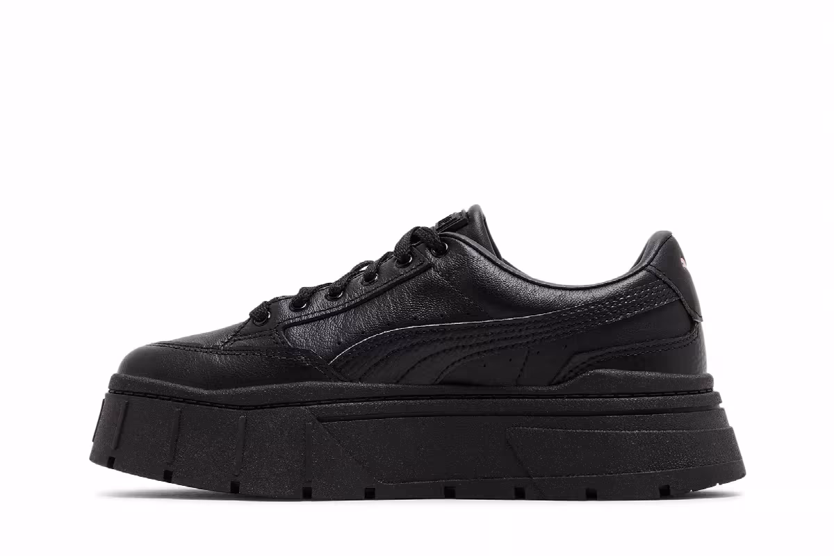 Puma Women's Mayze Stack Leather Black, view 4