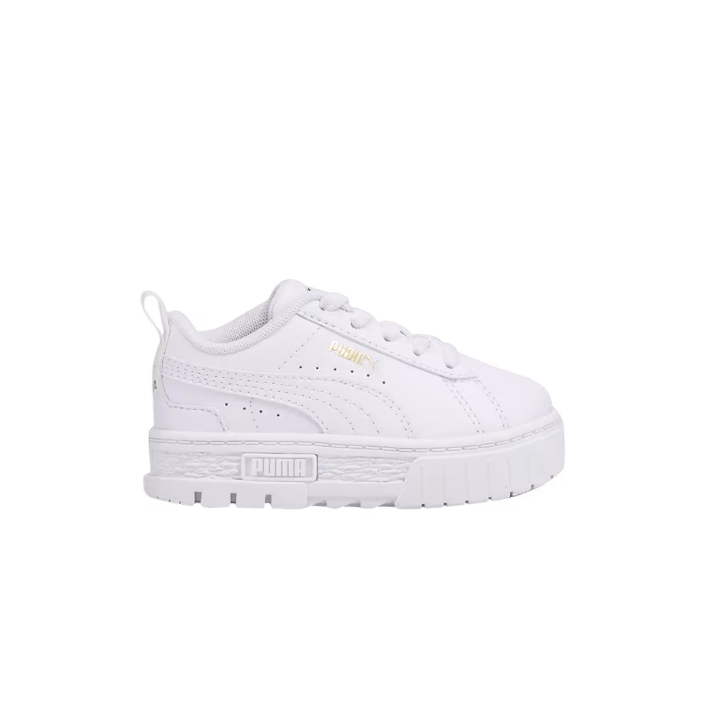 Puma Mayze Leather Infant White Team Gold