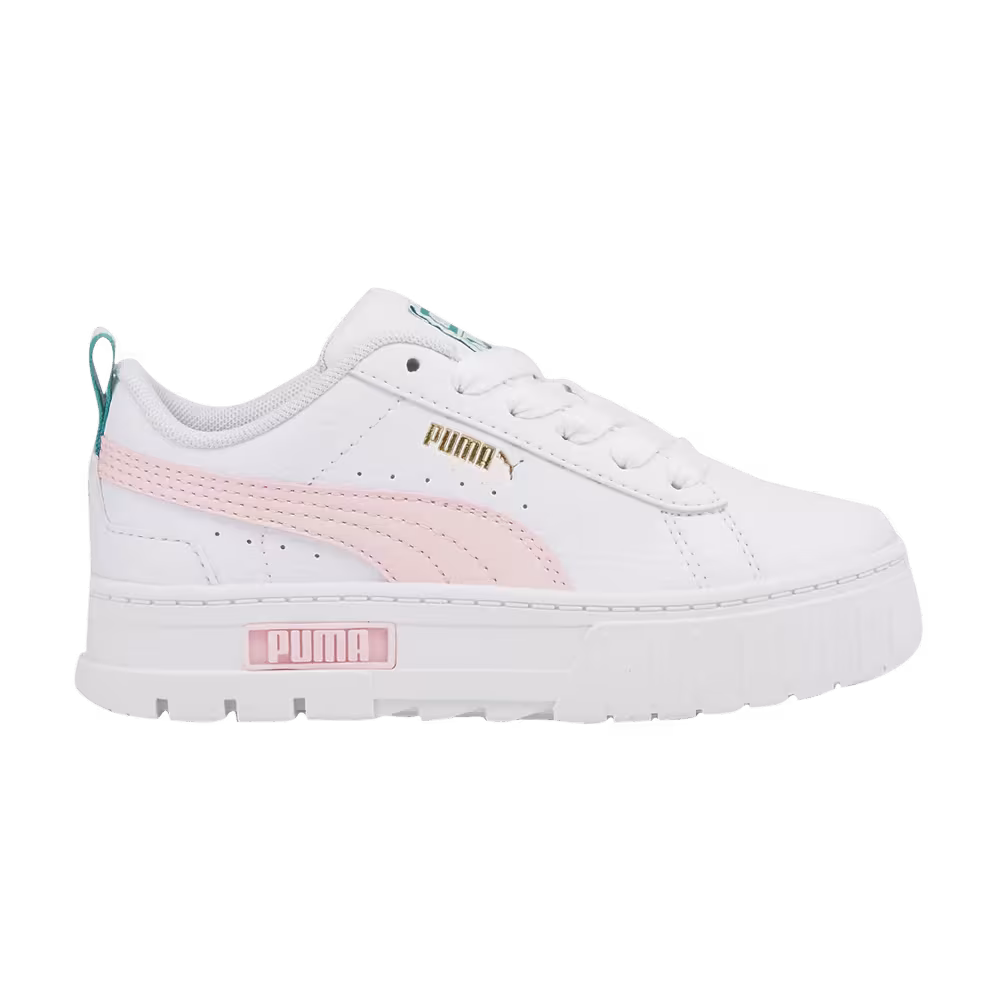 Puma Mayze Leather Little Kid White Chalk Pink