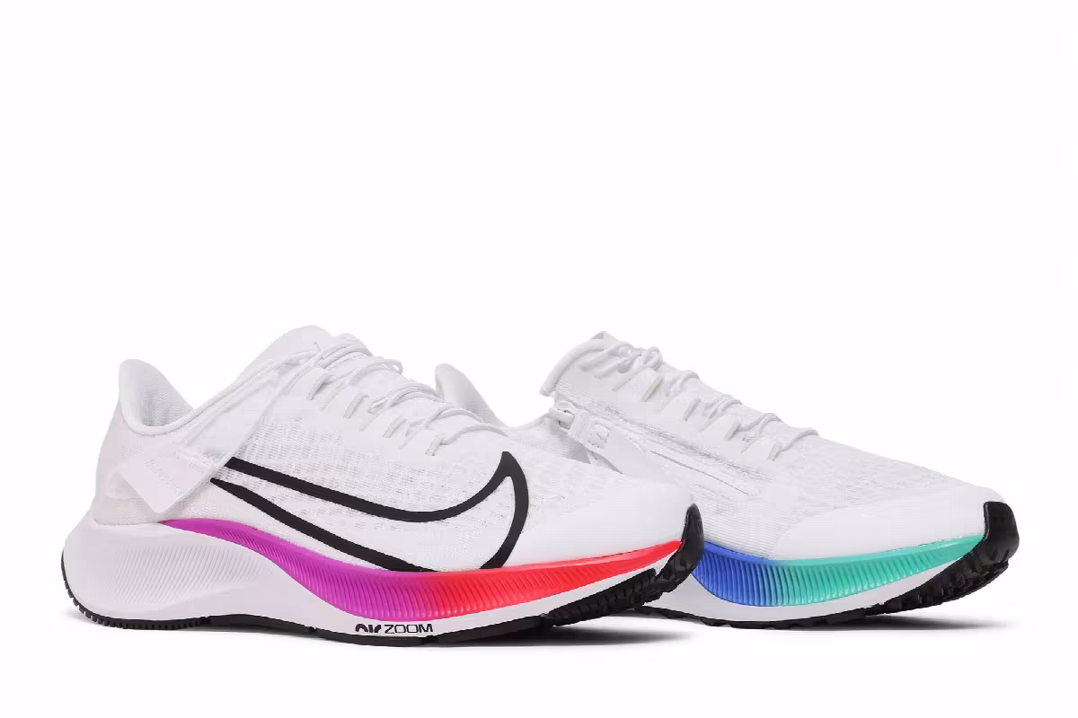 Nike Women's Air Zoom Pegasus 37 FlyEase White Multi-Color, view 9