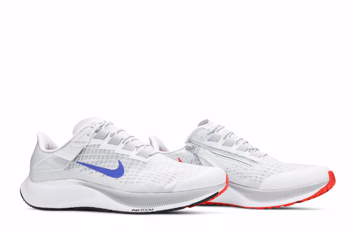 Nike Air Zoom Pegasus 37 FlyEase Wolf Grey Crimson, view 9