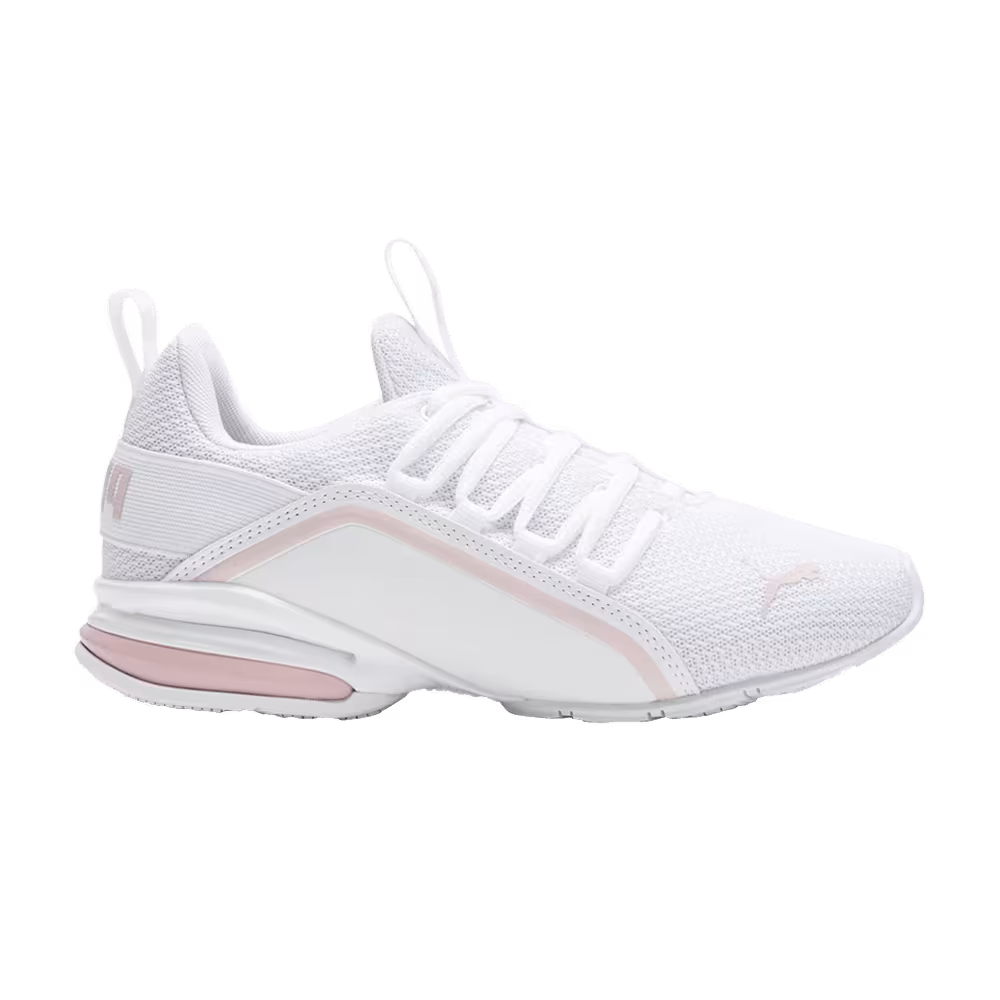 Puma Women's Axelion Metallic Wide White Chalk Pink