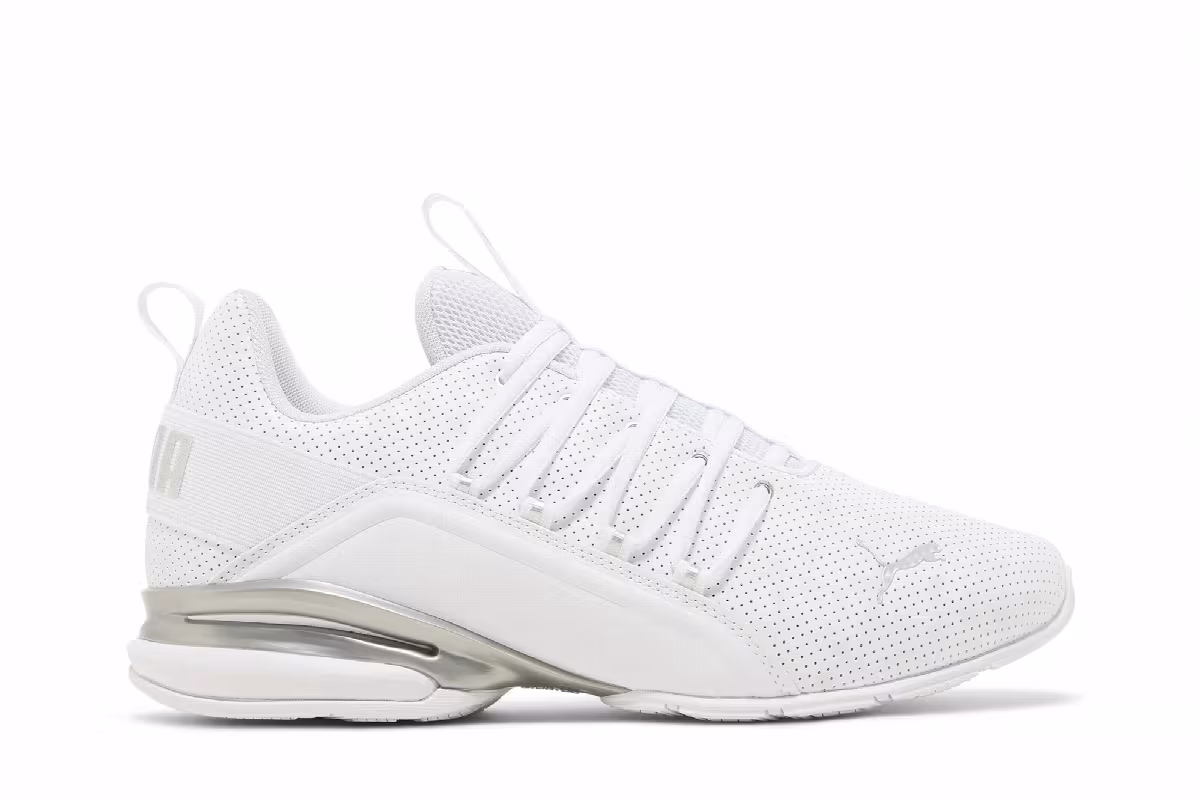 Puma Axelion Perf Wide White Silver, view 2