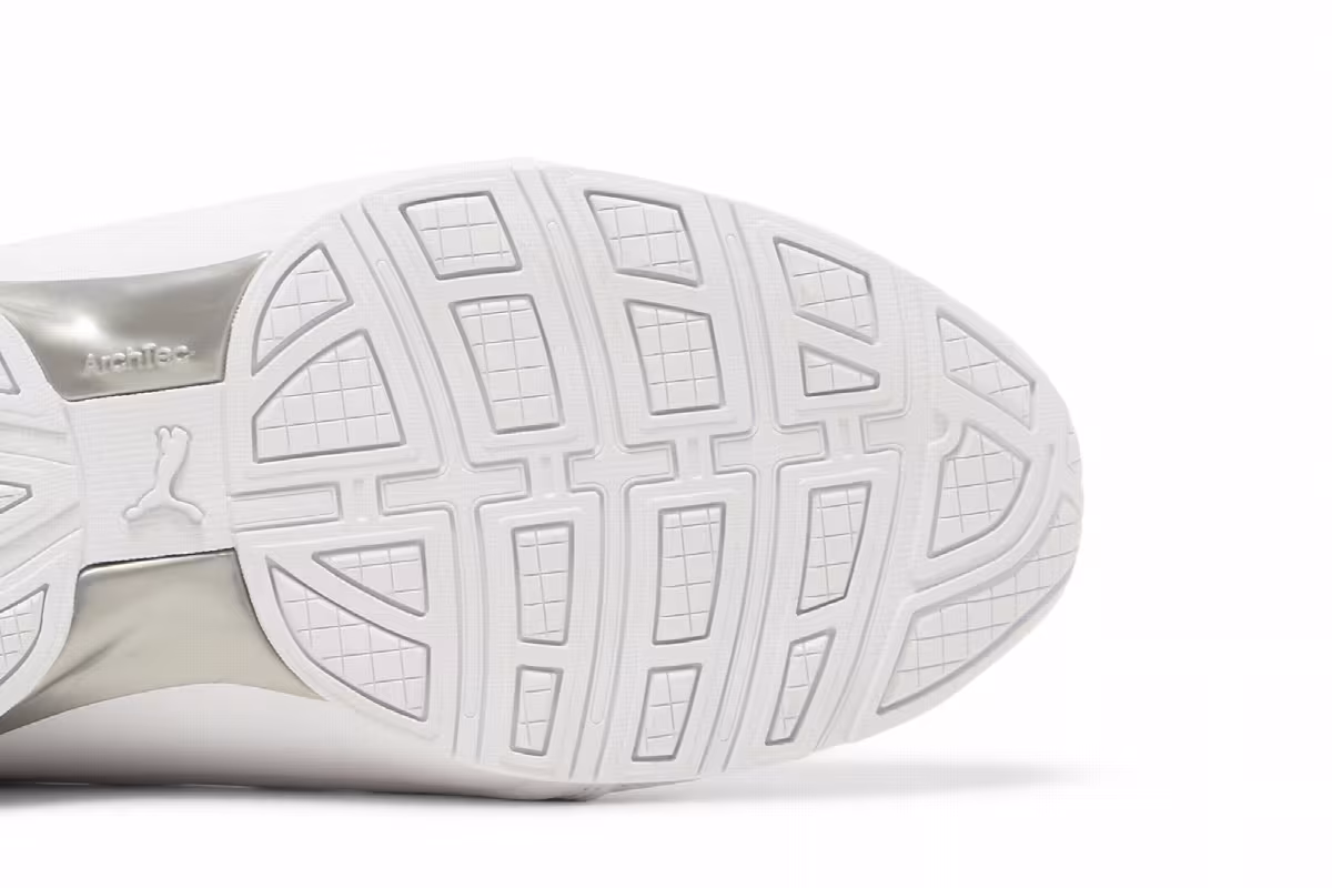 Puma Axelion Perf Wide White Silver, view 6