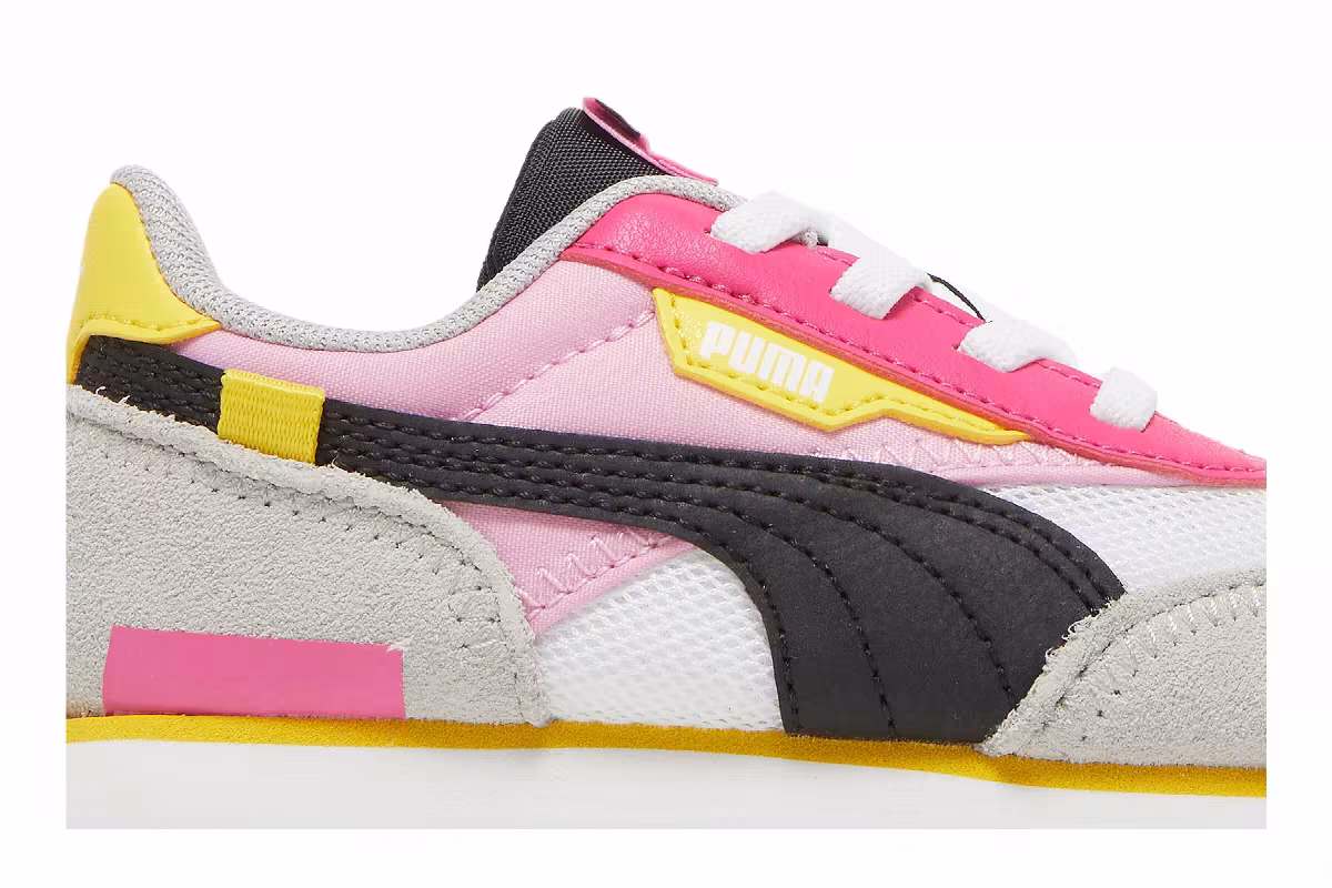 Puma Future Rider Splash Infant White Prism Pink, view 3