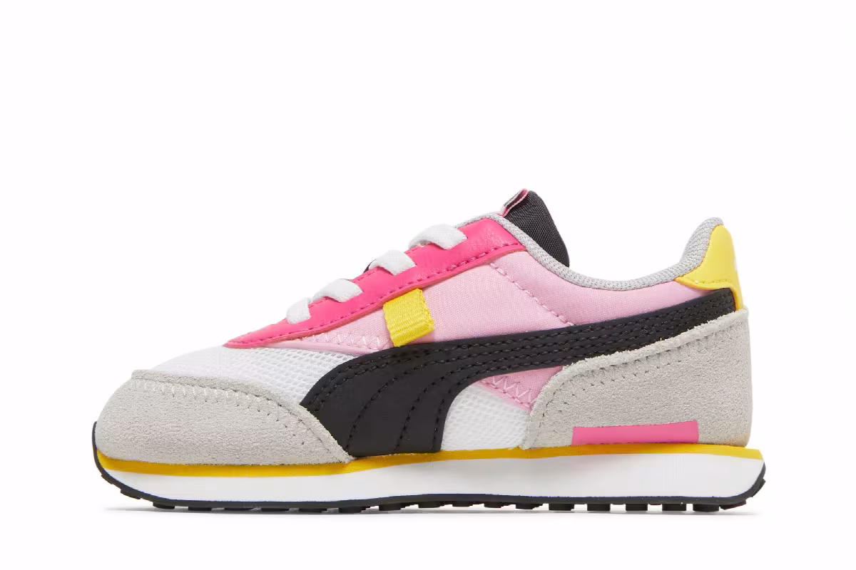 Puma Future Rider Splash Infant White Prism Pink, view 4