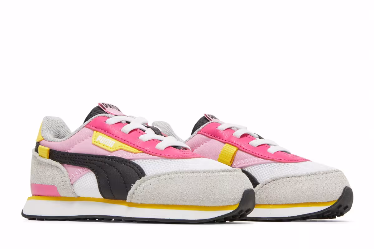 Puma Future Rider Splash Infant White Prism Pink, view 9